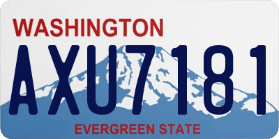 WA license plate AXU7181