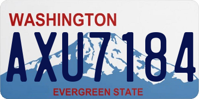 WA license plate AXU7184