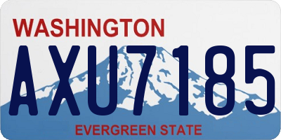 WA license plate AXU7185