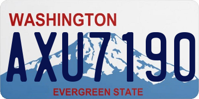 WA license plate AXU7190