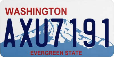 WA license plate AXU7191