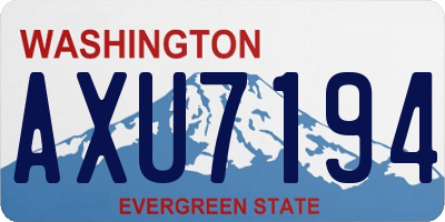 WA license plate AXU7194