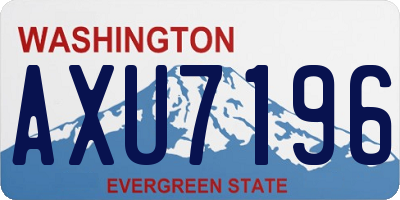 WA license plate AXU7196