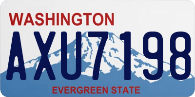 WA license plate AXU7198