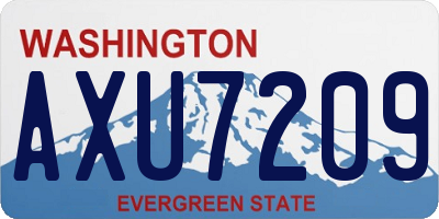 WA license plate AXU7209