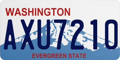 WA license plate AXU7210