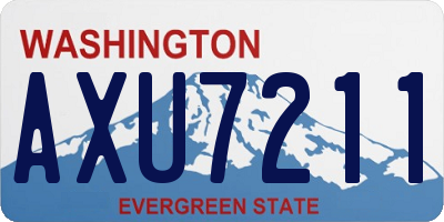 WA license plate AXU7211
