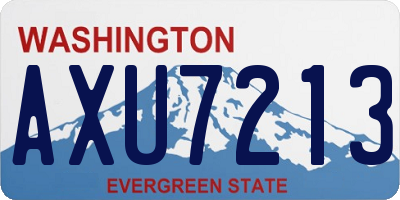 WA license plate AXU7213