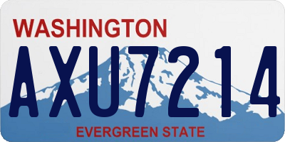 WA license plate AXU7214