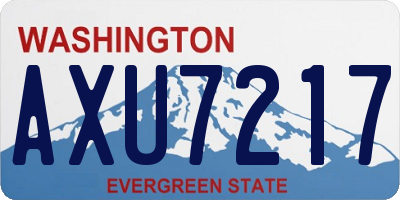 WA license plate AXU7217