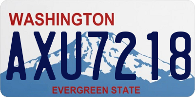 WA license plate AXU7218