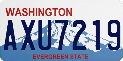 WA license plate AXU7219