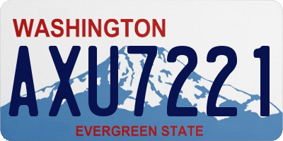 WA license plate AXU7221