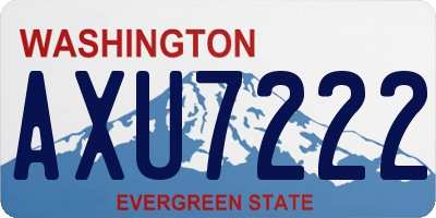 WA license plate AXU7222