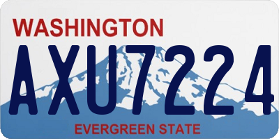 WA license plate AXU7224