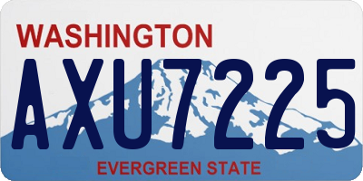 WA license plate AXU7225