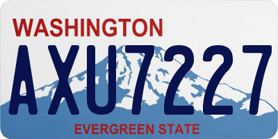 WA license plate AXU7227