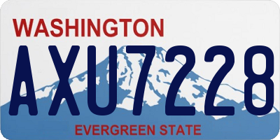 WA license plate AXU7228