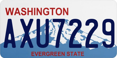 WA license plate AXU7229