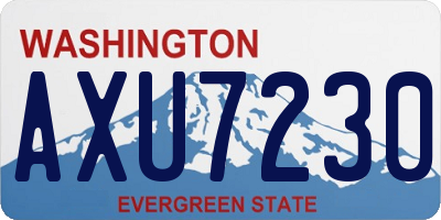 WA license plate AXU7230