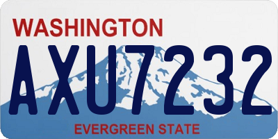 WA license plate AXU7232