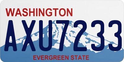 WA license plate AXU7233