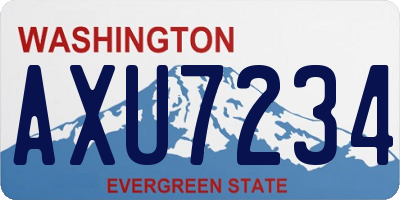 WA license plate AXU7234