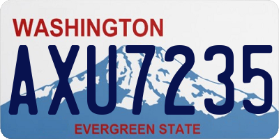 WA license plate AXU7235
