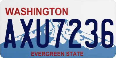 WA license plate AXU7236