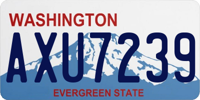 WA license plate AXU7239