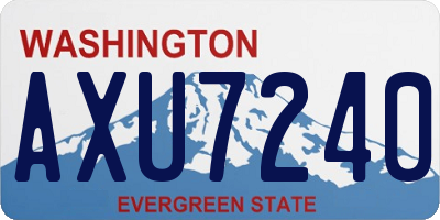 WA license plate AXU7240