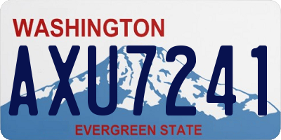 WA license plate AXU7241