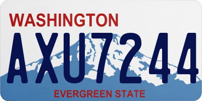 WA license plate AXU7244