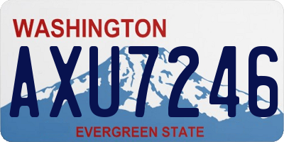 WA license plate AXU7246