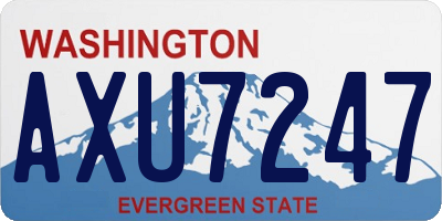 WA license plate AXU7247