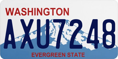 WA license plate AXU7248
