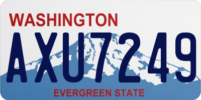 WA license plate AXU7249