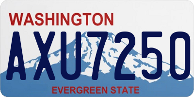WA license plate AXU7250