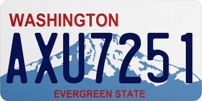 WA license plate AXU7251