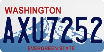 WA license plate AXU7252