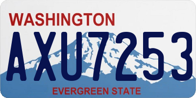 WA license plate AXU7253