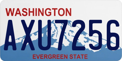 WA license plate AXU7256