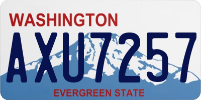 WA license plate AXU7257