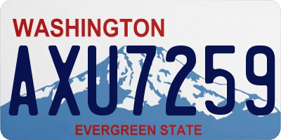 WA license plate AXU7259