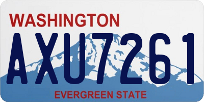 WA license plate AXU7261