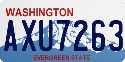 WA license plate AXU7263