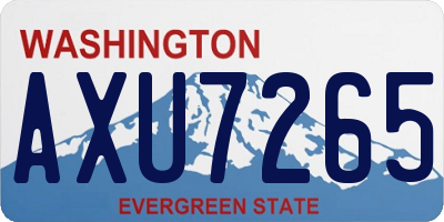 WA license plate AXU7265