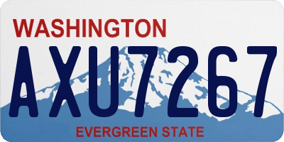 WA license plate AXU7267