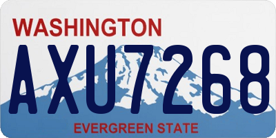 WA license plate AXU7268