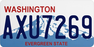 WA license plate AXU7269